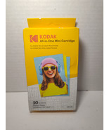KODAK NEW! ALL IN ONE MINI CARTRIDGE 20 SHEETS 2.1X3.4 RIBBON PAPER - $14.84