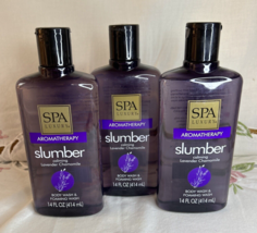 3X Aromatherapy Lavender Chamomile SLUMBER Calming Body Wash &amp; Foaming Bath 14oz - £15.33 GBP