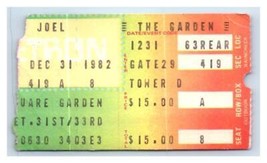 Billy Joel Concert Ticket Stub Décembre 31 1982 Madison Carré Jardin de New York - £44.97 GBP