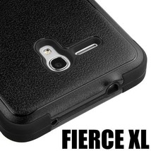 Alcatel One Touch Fierce Xl 5054N - Hybrid High Impact Armor Case Cover Black - £15.72 GBP