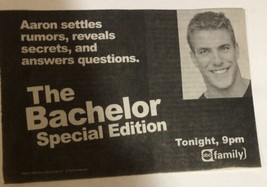 The Bachelor Special Edition Vintage tv guide Print Ad Reality Show TPA23 - £4.68 GBP