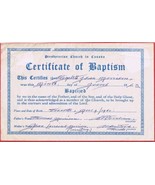 Certificate Of Baptism Presbyterian Church Of Canada 1960 - $2.96