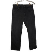 Black Jeans Size 36 x 30 Regular Fit  100% cotton faded  lightly distres... - $39.98