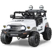 12V 7Ah Licensed Toyota FJ Cruiser Electric Car with Remote Control-White - Col - £155.62 GBP