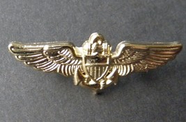 USMC MARINES USN NAVY AVIATOR GOLD COLORED WINGS LAPEL PIN BADGE 1.25 IN... - £4.50 GBP
