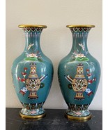 Stunning Pair of Vintage Chinese Cloisonne Vases - £503.11 GBP
