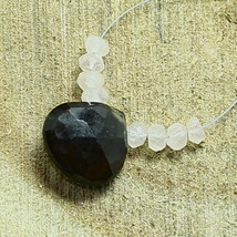 Smoky Quartz Faceted Heart Rose Quartz Beads Natural Loose Gemstone Jewelry - £2.10 GBP