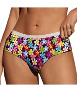 Colorful Flowers Panties for Women Lace Briefs Soft Ladies Hipster Under... - $19.19 CAD