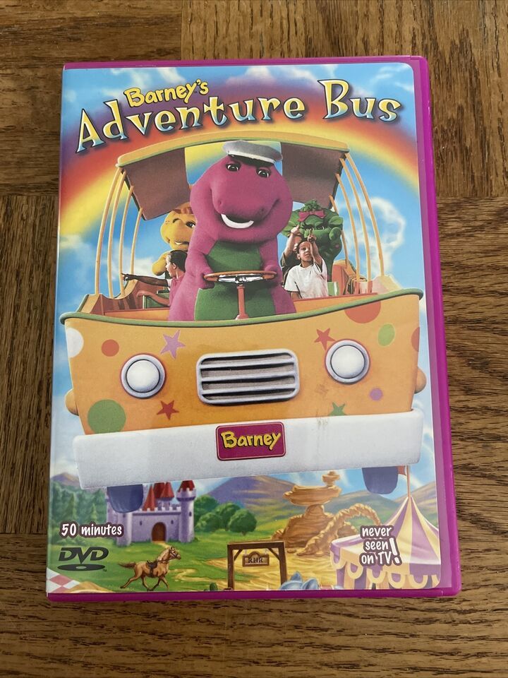Barney Adventure Bus DVD PURPLE CASE