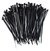 1000 Pcs 4&quot; Inch Black Nylon Cable Wire Zip Ties 18 Lbs Electrical Netwo... - £22.37 GBP