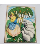 Vintage 1960s Nursery Rhyme Folk ART Print Laminated on Board 9.5x8 Inch... - €17,95 EUR