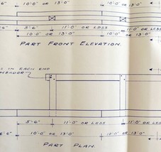 1950 Railroad Bangor Aroostook Blueprint  Low Wharf Bridge Ties C7 DWDD11 - $84.36