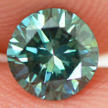 Round Shape Diamond Fancy Green Color Natural Enhanced VS1 Certified 0.45 Carat - £315.68 GBP