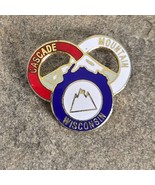 Cascade Mountain 3 Rings Resort Vintage Souvenir Ski Lapel Hat Pin Wisco... - $34.99