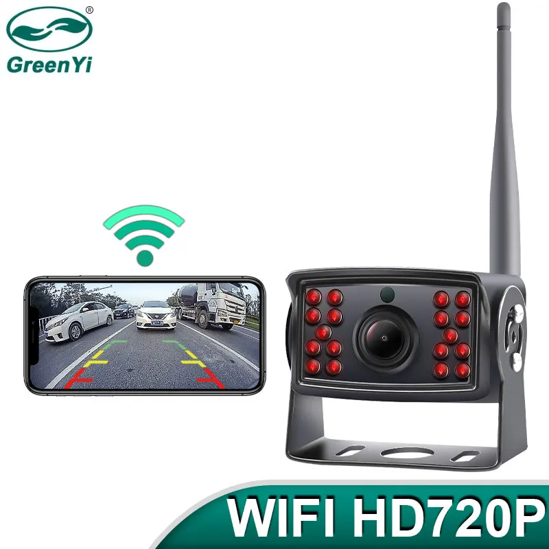 GreenYi 5G WiFi HD 720P 50M Wireless Bus Van Truck RV Car DVR Front Rear View - £70.80 GBP