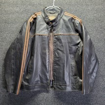 Arizona Jean Faux Men&#39;s Sz 2XL Leather Motorcycle /Biker Jacket Brown NO... - £30.93 GBP
