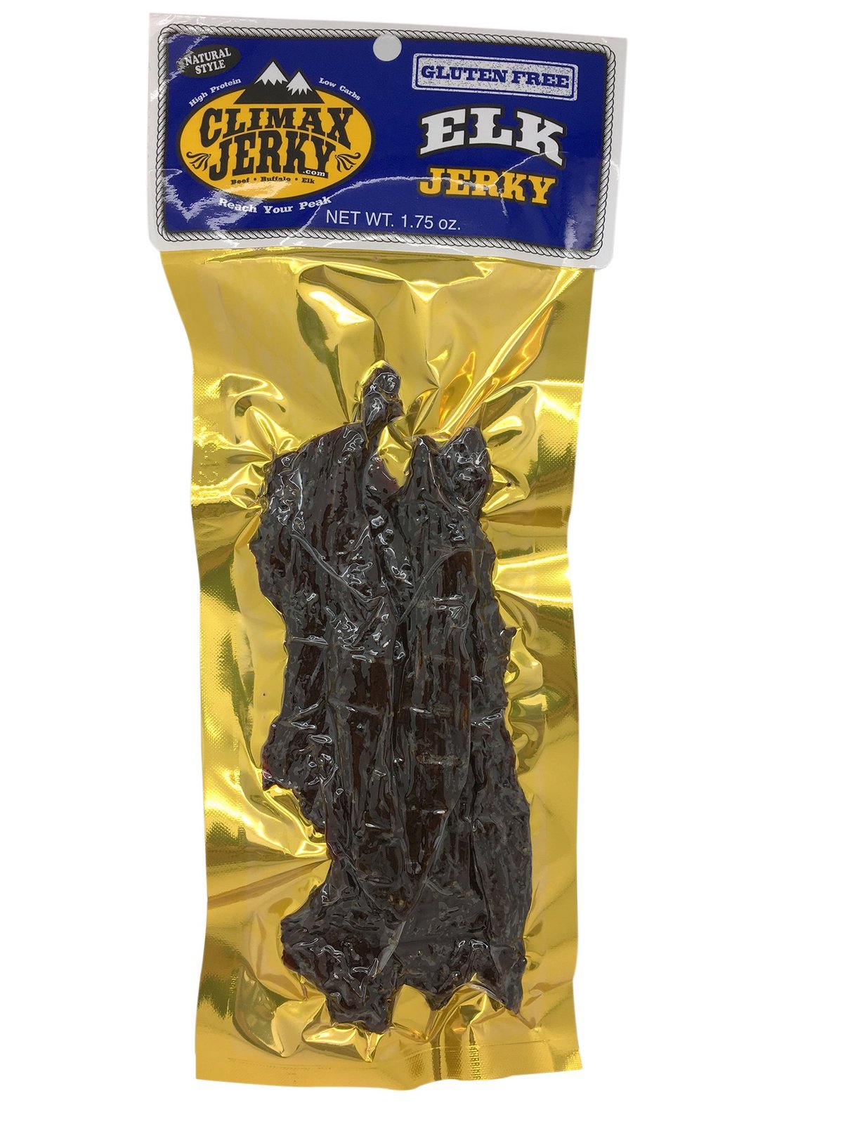 BEST Premium Natural Style GLUTEN FREE Thick Strips 1.75 OZ. Elk Jerky - No Pres - $9.95