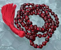 Red Rosary Garland/ Sandalwood Mala for mantra Chanting and meditation-01 PCS - £37.34 GBP