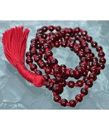 Red Rosary Garland/ Sandalwood Mala for mantra Chanting and meditation-0... - $84.52 CAD