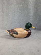 Vintage 1978 Avon Ceramic Wild Mallard Duck Organizer for Soap Original Box - $13.58