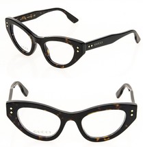 GUCCI Authentic 1083 Brown Havana Cat Diamond Eyeglasses GG1083O Optical 003 - £299.92 GBP