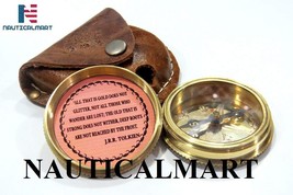&quot;Not All Who Wander are Lost&quot; Engraved Brass Compass for Christmas Gift - $29.00
