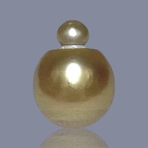 RARE Giant 16 x 20.5mm 30.8 Carats Deep Gold Philippines South Sea Pearl Loose - £301.15 GBP