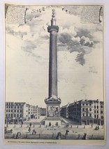 The Monument to the Great Fire London Ephemera Certify Walking 311 Steps... - $32.00