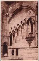 Wall Pulpit Chester Cathedral Cheshire England Postcard - £5.84 GBP
