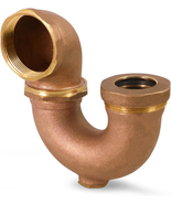 Brass Trap LA Pattern 2&quot; IPS x 1-1/2&quot; Basin Sink Waste Trap w/ Cleanout - $86.91