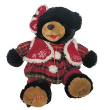 Dan Dee Snowflake Teddy Bear Female Christmas Plush Stuffed Animal 2007 13&quot; - £26.59 GBP