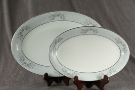 Vintage China NORITAKE BLUERIDGE Pattern Pale Blue Silver Trim SERVING P... - £30.24 GBP