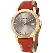 【BURBERRY】The City BU9016 Unisex Watch - canvas and leather strap 38mm  - £238.20 GBP