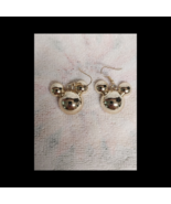 Gold Disney Mickey Mouse 3 Ball Dangle Drop Hoop Earrings - €10,41 EUR