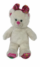 Build a Bear Girls Scouts Teddy Bear With Pink Cookie Bow Stuffed Plush 16&quot; - £9.40 GBP