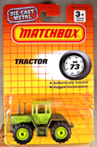 1990 Matchbox MB73 Die-Cast Metal TRACTOR Green w/Rubber Tire Green Orig... - £12.11 GBP