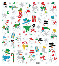 Multicolored Stickers-Glitter Snowmen - $13.66