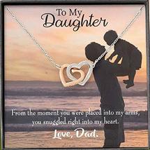 Express Your Love Gifts Snuggled Into Dad&#39;s Heart Daughter Keepsake Card Insepar - £51.39 GBP
