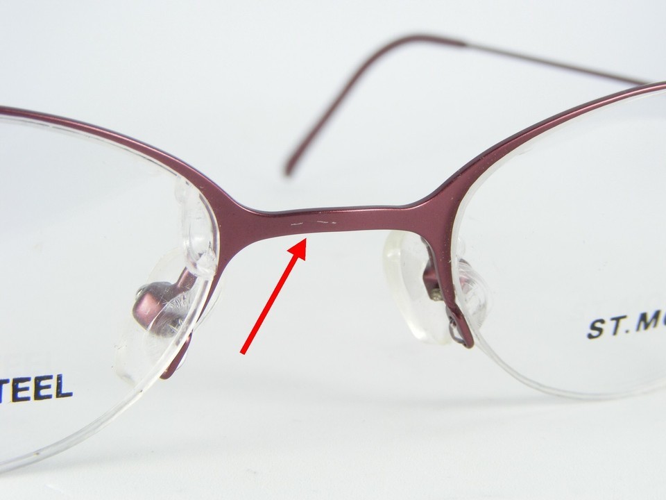 ST. MORITZ CYBER 805 WINE MATT EYEGLASSES GLASSES METAL FRAME 44-19-140mm "READ" Item image 6