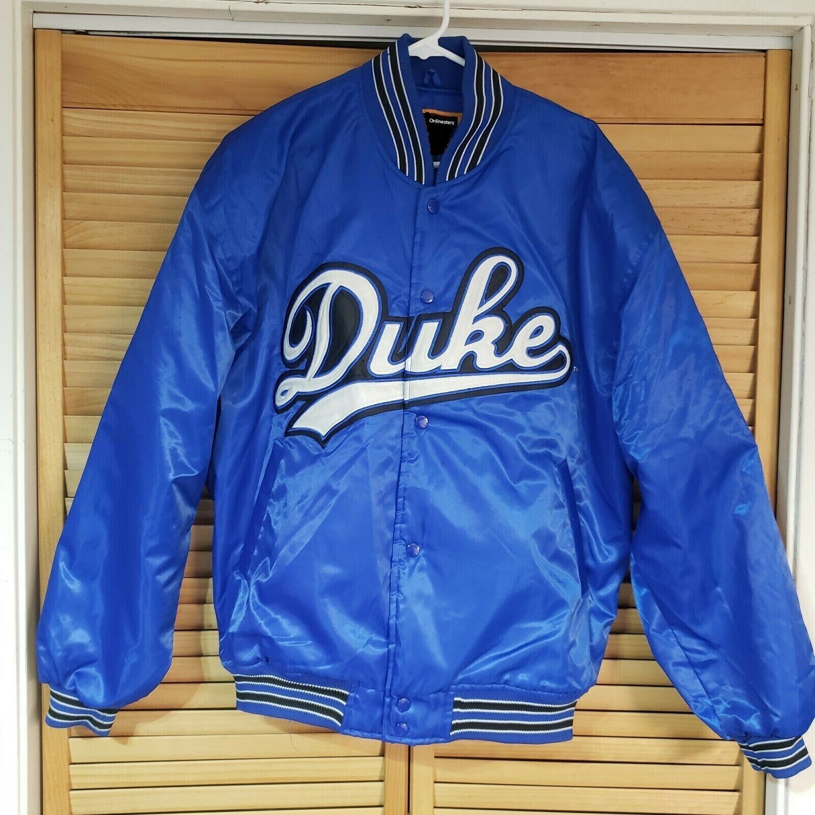 Vintage 80s Starter Duke Blue Devils Satin Baseball Varsity College Jacket