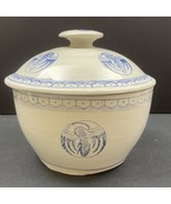Vintage Chinese Blue &amp; White Cranes Herons Rice Pot Serving Bowl w/ Lid ... - $36.22 CAD