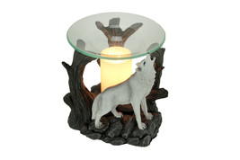 Starlight Symphony Howling White Wolf Electric Essential Oil Burner Aroma Lamp - £38.75 GBP