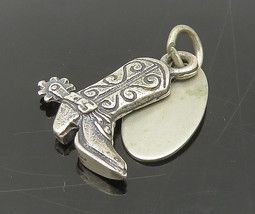 925 Sterling Silver - Vintage Jackson Hole Wyoming Cowboy Boot Pendant - PT17911 - £28.55 GBP