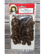 NIB Fibre-Craft 5&quot; Wiglet Petite Perruque  3293-03 Doll Wig Brown Brunet... - $9.46