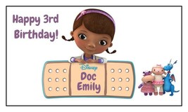 8 Doc McStuffins Personalized Birthday Party Stickers Favors Labels Tags 3.5&quot; - £9.53 GBP