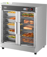 5-Tier Concession Warmer with Water Tray, 5 Pans, Double-Door and Adjust... - $700.23