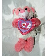 Pink and Tan Valentine Sitting Pals Bear Plush Stuffed Animal Toy Doll - £12.57 GBP