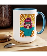 Sexy Retro PopArt Girl with Vibrant Colors 15oz Coffee Mug - $20.51 CAD