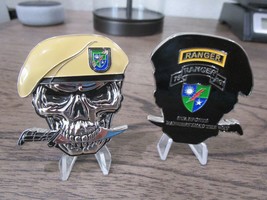 75th Ranger Regiment Army Rangers Lead The Way USASOC Beret Skull Challenge Coin - £16.61 GBP