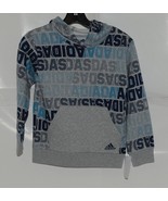 Adidas Gray Blue Lettering Small 8 Pullover Hoodie with Front Pocket - £35.55 GBP